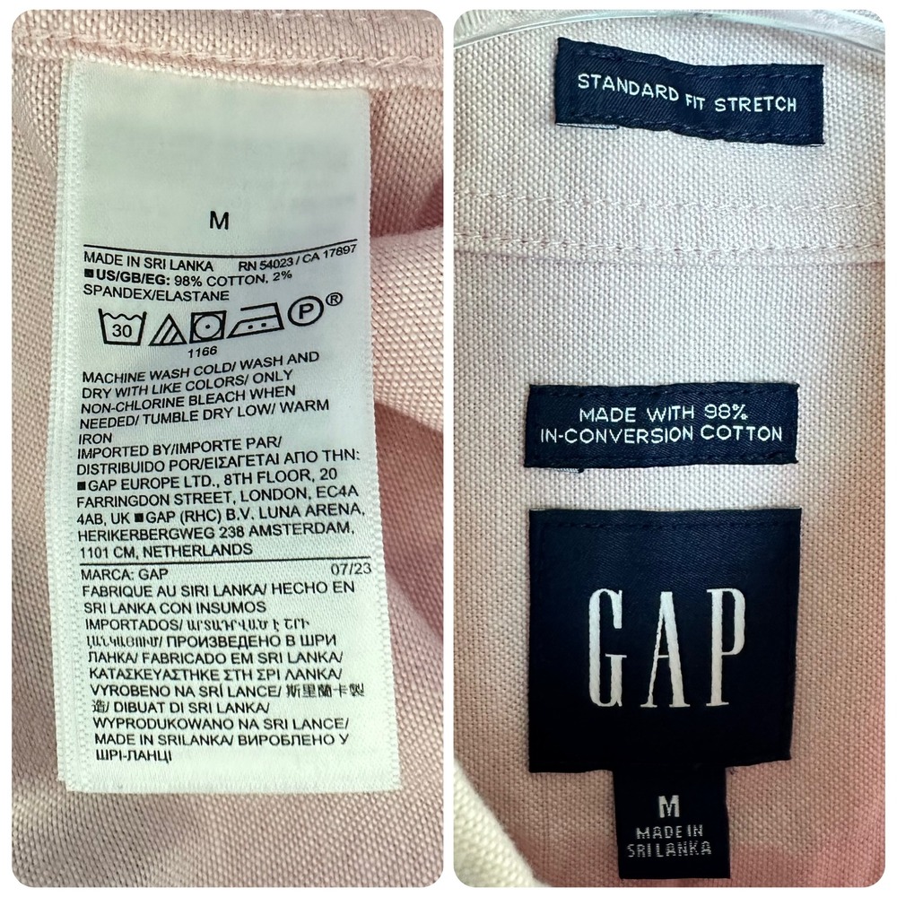 Mens J.Crew Gap Button Down Shirt Bundle Size M Blue Pink Windowpane 3 Pack - Picture 13 of 13